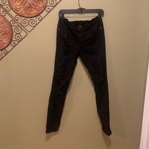 Black ripped pants Sz 7